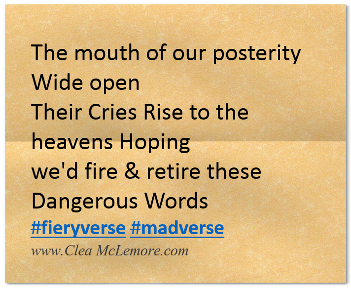 Twitter Micropoem by Clea McLemore, Cries Rise