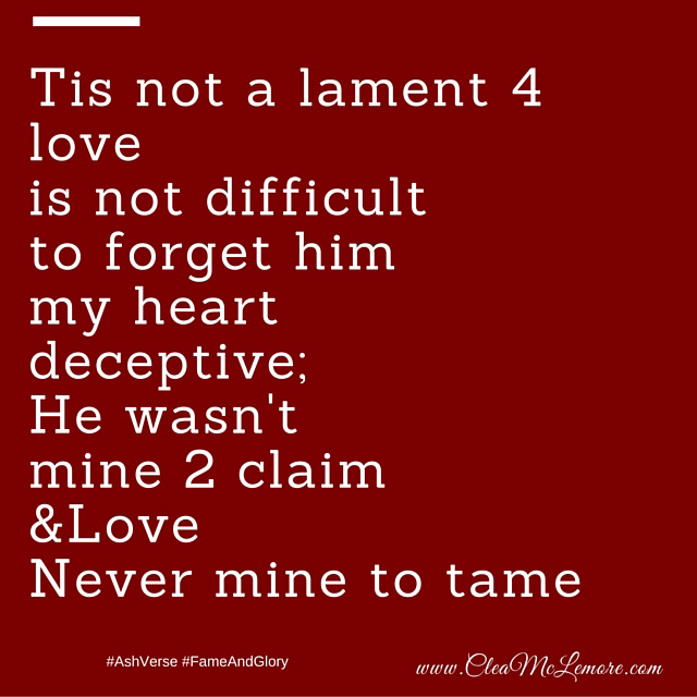 Tis Not a Lament, by Clea McLemore