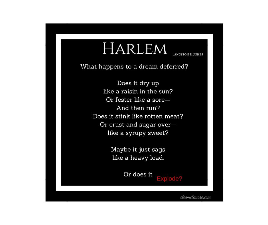 What Is The Central Idea Of Harlem By Langston Hughes