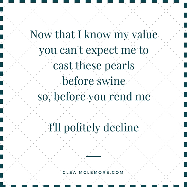 Value of a Pearl, by Clea McLemore