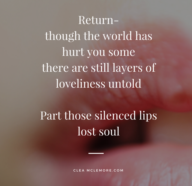 No More Silent Lips, by Clea McLemore