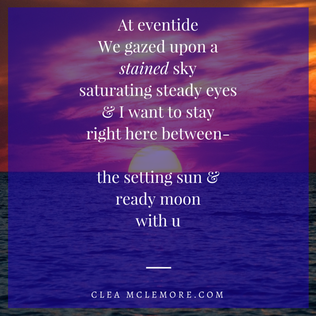 Setting Sun, Ready Moon - by Clea McLemore