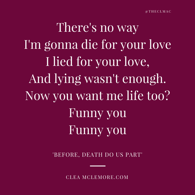 Before, Death Do Us Part - by Clea McLemore